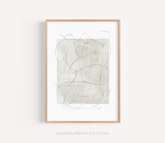 Watercolor Painting, Whimsical Print, Large Prints, Neutral Wall Art, Nouveauprints, Abstract Art, Contemporary, Printable Art, Wall Decor