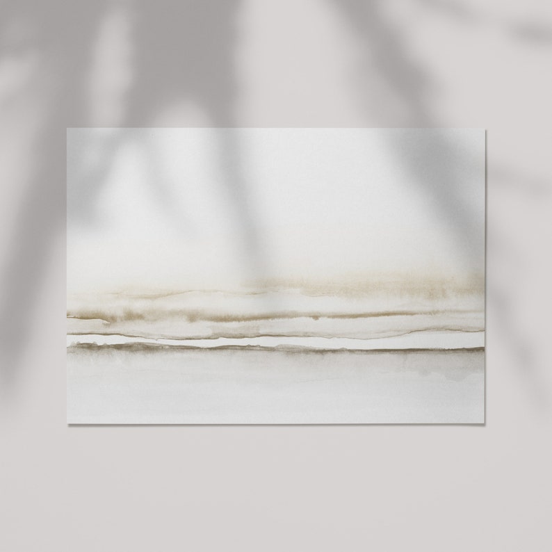 Minimalist Watercolor Horizontal Wall Art Printable Etsy