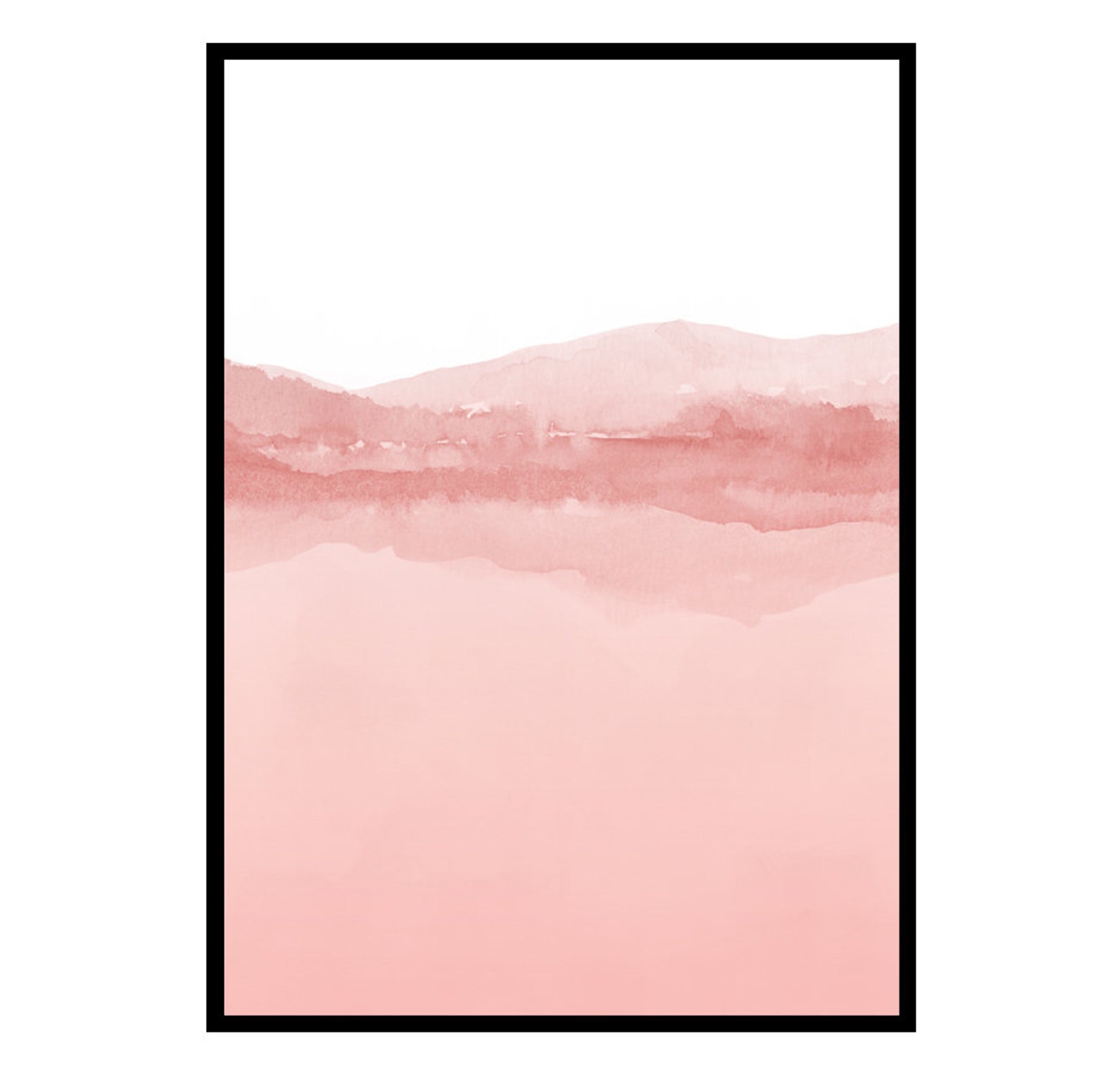 Set of 2 Prints PRINTABLE Wall Art Blush Pink Art Abstract | Etsy