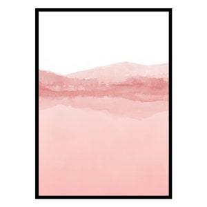 Set of 2 Prints PRINTABLE Wall Art Blush Pink Art Abstract | Etsy