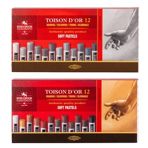 Pastéis macios secos cinza marrom para desenho de artista Koh-I-Noor Toison 8522