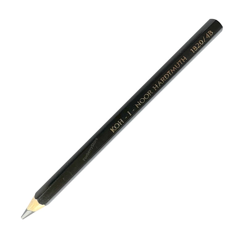 May include: A black Koh-I-Noor Hardtmuth 1820/4B pencil.