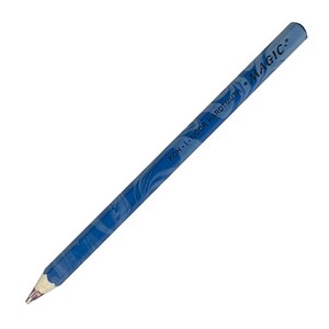 May include: A blue pencil with a marbled pattern and the text "KOH-I-NOOR HARDTMUTH *MAGIC*" printed on it.