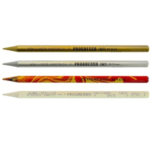Houtloos kleurpotlood Koh-I-Noor Progresso 8750 8775 Goud Zilver Magisch Wit Tekening Kleuren Schetsen