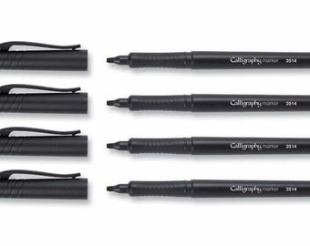 Calligraphy Marker Pen Set Italic Fibre Tip Callicreative KOH-I-NOOR 3514 Black