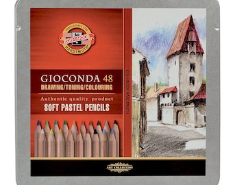 Koh-I-Noor Gioconda Soft Pastel Pencils Set - Artist Drawing Crayons