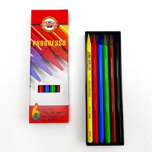 KOH-I-NOOR Progresso Crayons Graphite Sans Bois - Set 6 Mines 2B HB 4B 6B 8B | Dessin Art