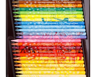Veelkleurige potlodenset Koh-I-Noor Progresso Magic 8774 8772 Driekleurig houtloos
