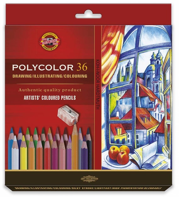 High Quality Coloured PENCIL Set 72 Crayons KOH-I-NOOR POLYCOLOR 3837 For Artist 