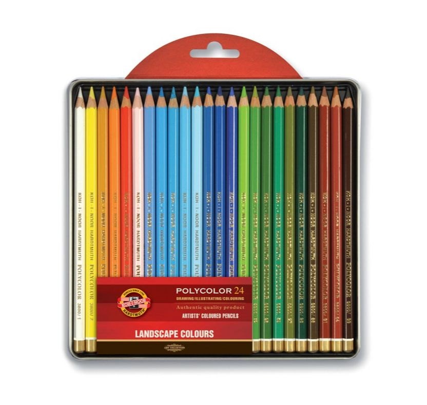 Koh-I-Noor : Polycolor : Artist Colored Pencils 3824 : Set of 24 : Landscape