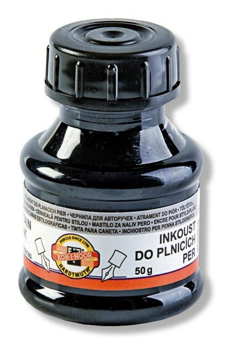 KOH-I-NOOR Fountain Pen Ink - 50g (1.8 Oz) Bottle, Red, For Handwriting & Drawing - View #9