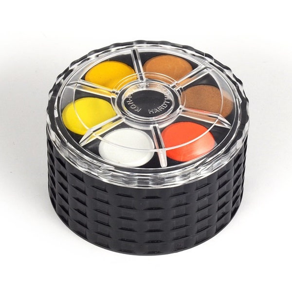 Watercolor Wheel Set 48 or 36 Disc Trays Water Color Round Stackable Paints Koh-I-Noor