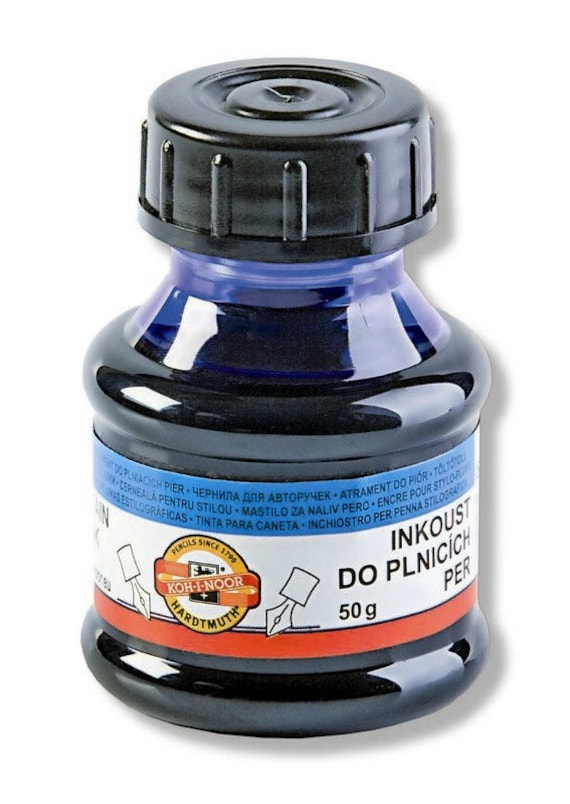 KOH-I-NOOR Fountain Pen Ink Refills – Black, Blue, Red, Green