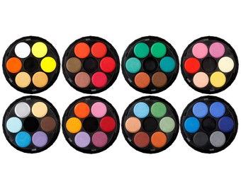Watercolor Wheel Set Disc Trays Water Color Round Stackable Paints Koh-I-Noor