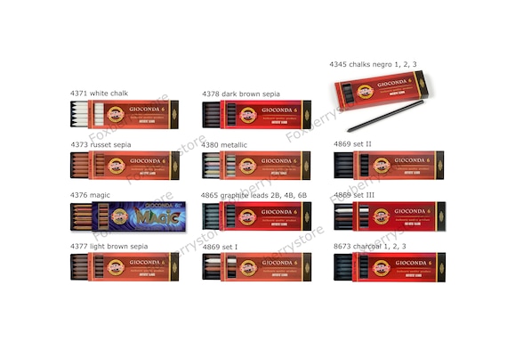 4B Koh-I-Noor Gioconda Graphite Pencil Leads Refills 5.6mm 4865-2B 6B