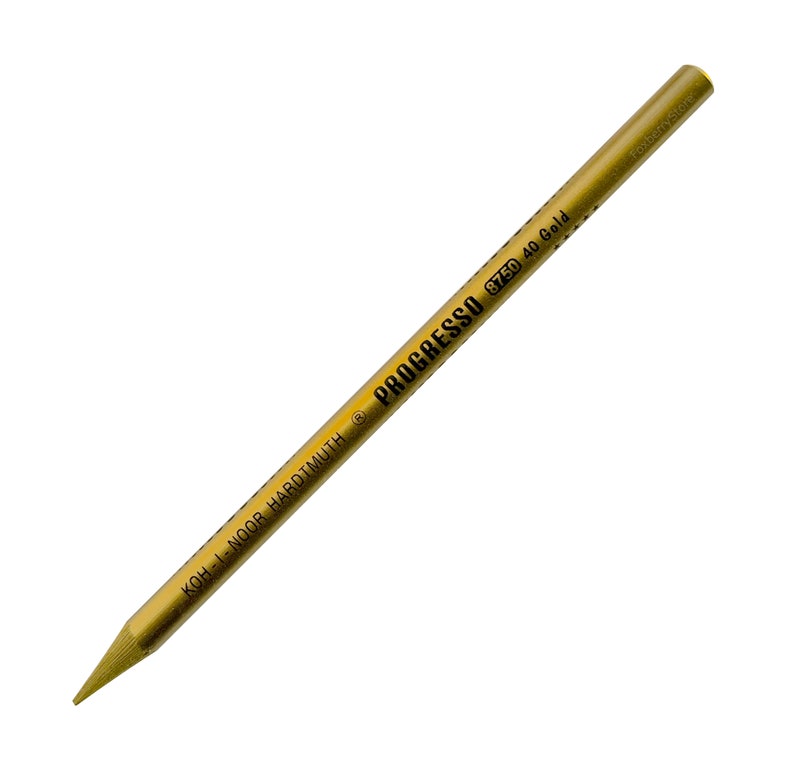 Woodless Colored Pencil Koh-I-Noor Progresso 8750 8775 Gold Silver Magic White Drawing Coloring Sketching Gold