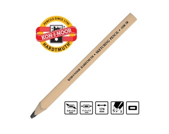 Lápiz de grafito para bocetos 1538 Koh-I-Noor para dibujo artístico y carpintería
