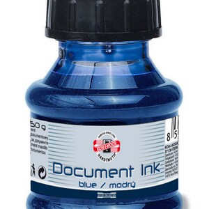 thumbnail image 2 of Koh-I-Noor 50g Fountain Pen Ink – Document Quality, Black Blue Red Green, Refill 01415 2 of 5