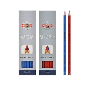 Lápiz de tinta de copia indeleble Rojo Azul Koh-I-Noor 1561 Copia húmeda