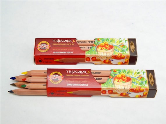 Packs of 6 Koh-I-Noor 3151 Triocolor Jumbo Ergonomic Coloured Pencils 12 & 24 