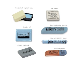 Pencil Rubber Eraser For Graphite Pencils Ink Crayon Koh-I-Noor Putty Kneadable