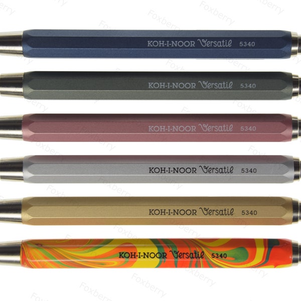 All Metal Mechanical Pencil Clutch Lead Holder High Quality 5.6mm Leadholder Gold Silver Pink Magic Blue Green Koh-I-Noor Versatil 5340