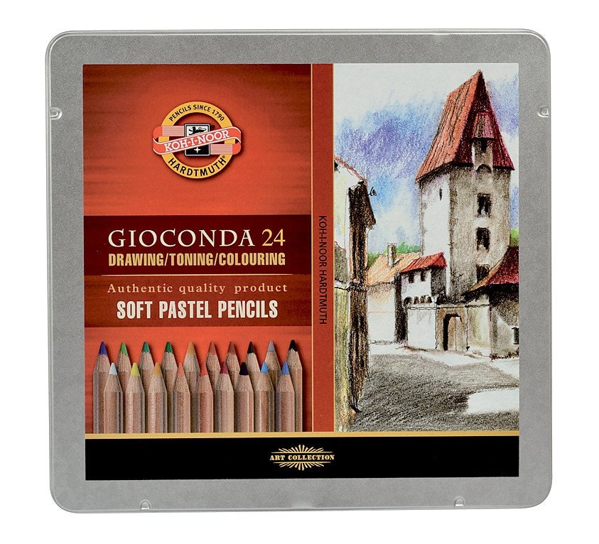 12 Professional Soft Pastel Pencils Wood Skin Tints Pastel Colored Pencils