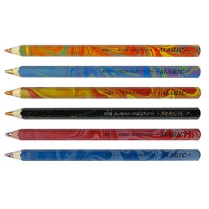 Crayons de couleur géants multicolores Koh-I-Noor Magic 3405 Neon Original Fire Tropical America Multicolor