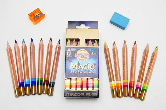 Jumbo Colored Pencils Set KOH-I-NOOR Magic 3404 Triangular Drawing Coloring  Multicolored 