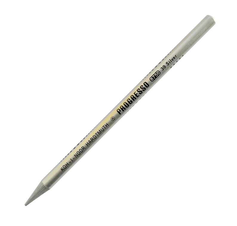 Woodless Colored Pencil Koh-I-Noor Progresso 8750 8775 Gold Silver Magic White Drawing Coloring Sketching Silver