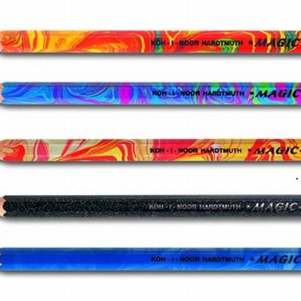 Multicolored Jumbo Pencils Set Koh-I-Noor Magic 3406 Colored Art Drawing Coloring Pack Of 5