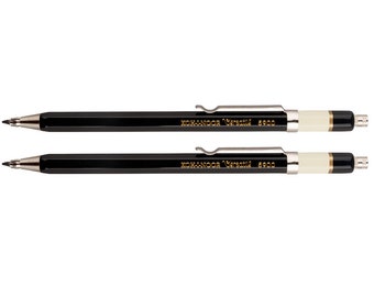 KOH-I-NOOR 5900 - Set Portamine 2 Mm Con Temperino E 12 Mine 2B, Portamine In Metallo, Confezione Convenienza - 5