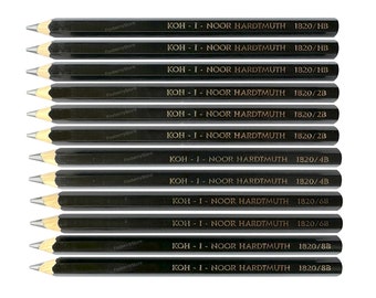 Jumbo Graphite Pencils Koh-I-Noor 1820 Sketch Drawing Thick
