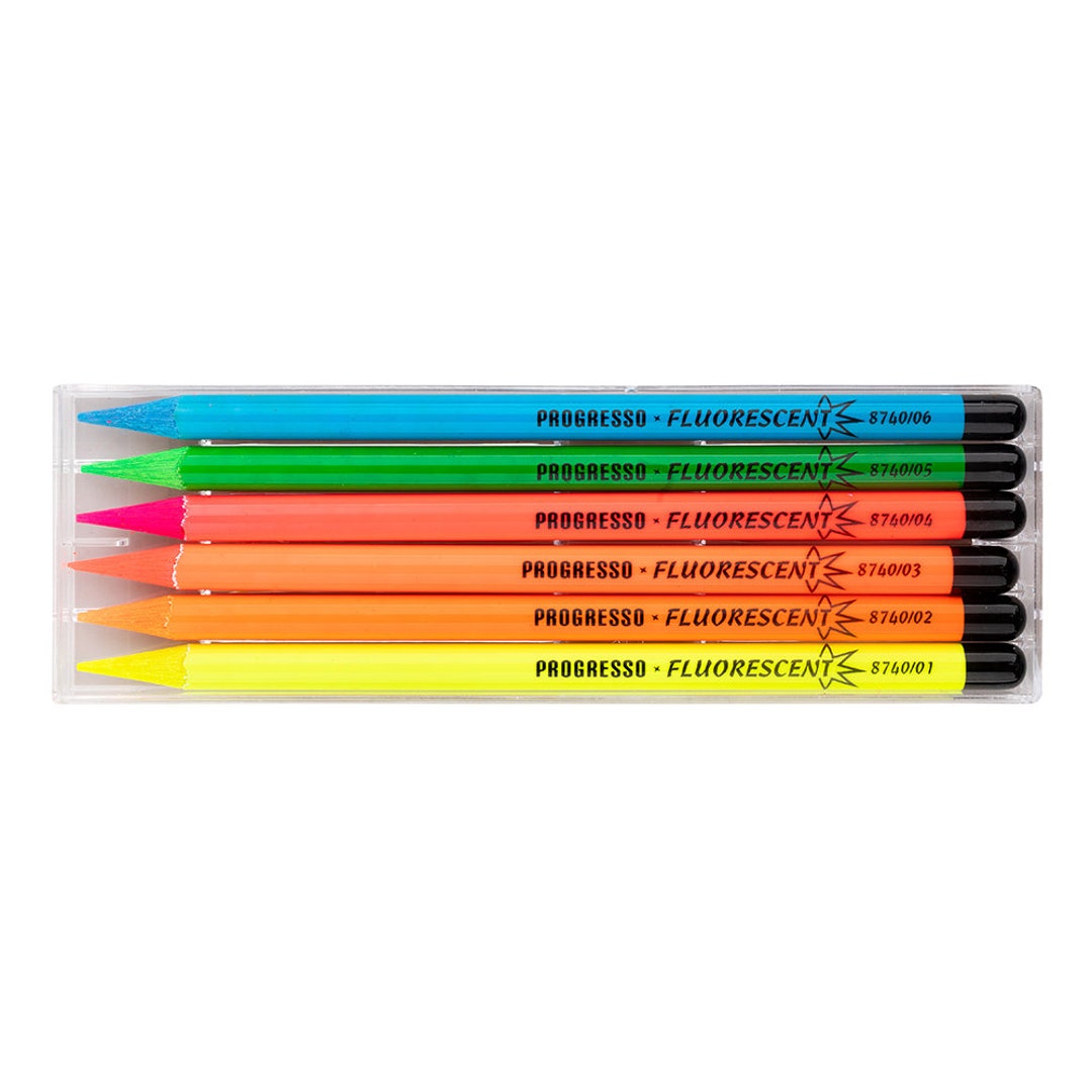 2025年最新入荷 Colored Woodless Pencil Fluorescent PROGRESSO KOH-I-NOOR Set 鉛筆・シャープペン