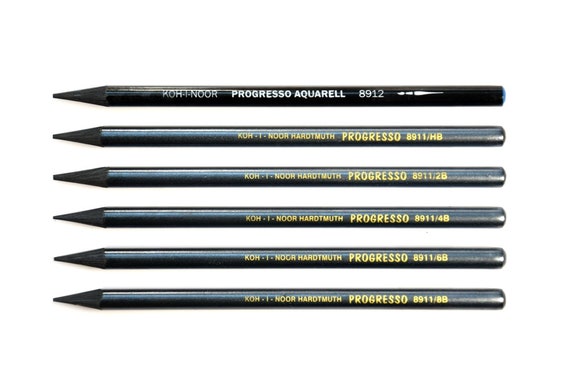 Graphite Woodless Pencil Stick HB 2B 4B 6B 8B Koh-i-noor Progresso 8911  8912 Artist Drawing 