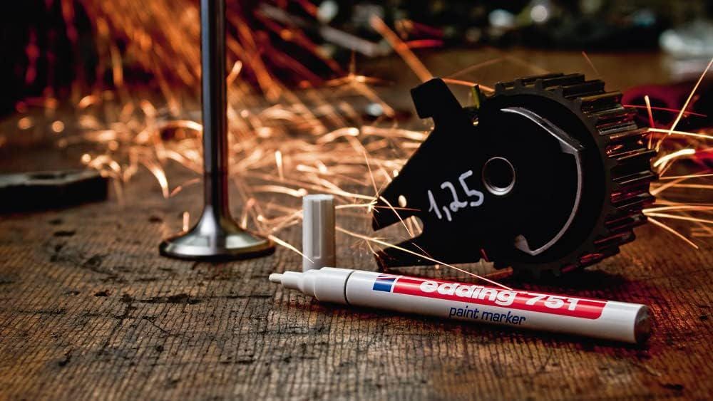 Edding 750 Marcatore A Vernice Lucida, Nero, Confezione Singola