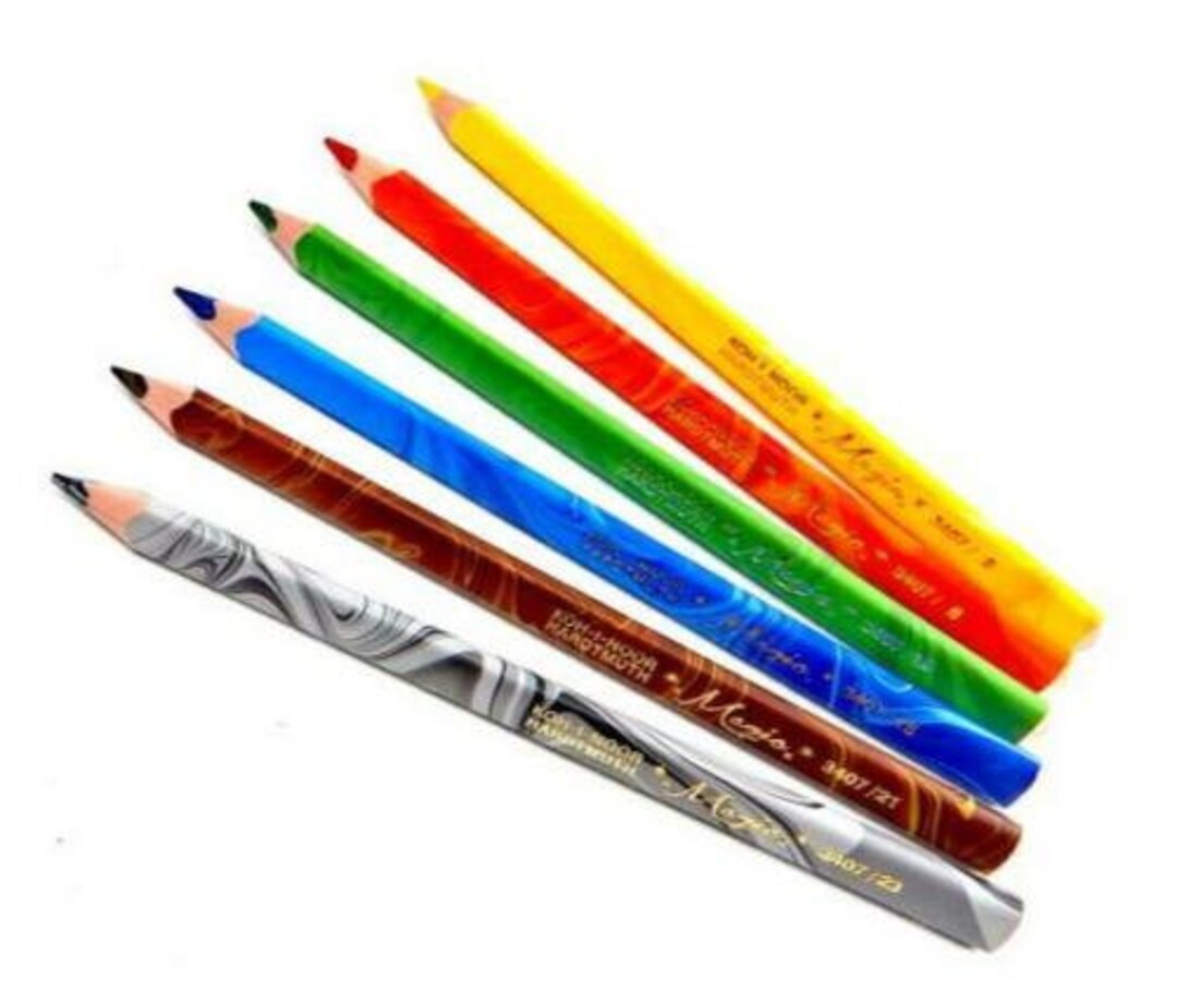 Jumbo Colored Pencils Set KOHINOOR Magic 3408 Triangular Drawing Coloring Multicolored Etsy