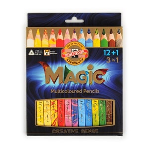 Matite Jumbo Multicolori Set Koh-I-Noor Magic 3408 Disegno Triangolare Colorato Colorare Tritone