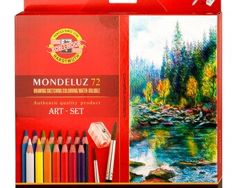 Watercolor Pencils Set Koh-I-Noor Mondeluz 3714 Colored Crayon Aquarell Water Soluble