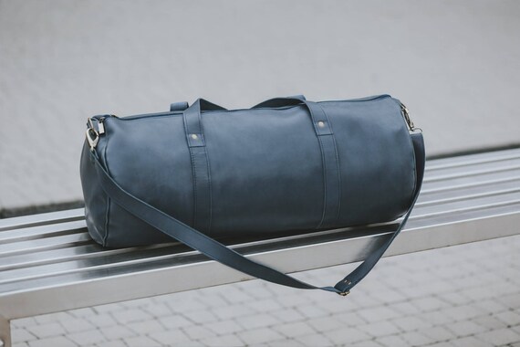 etsy leather duffle bag