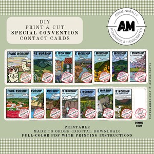 DIY 2025 Spezielle Convention Kontakt Karte zum Ausdrucken | PDF | Made to Order Digitaler Download | JW Dienst und Anbetung inspiriert Stationär