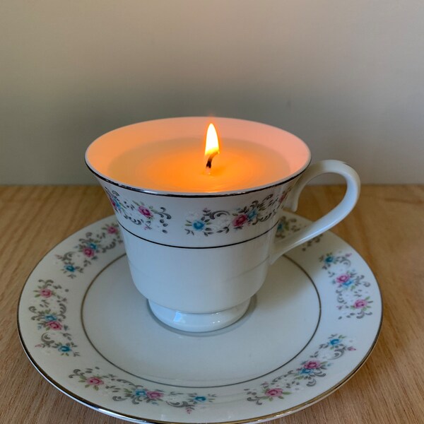 Tea Cup Candles Etsy