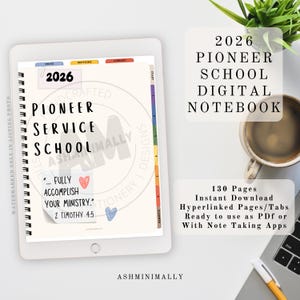 Cahier numérique pour école de service Pioneer | Ministère JW | PDF