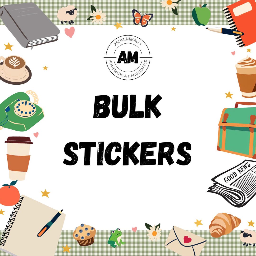 Bulk Stickers | Custom Order | Glossy Vinyl Decals | Die Cut | JW - Etsy
