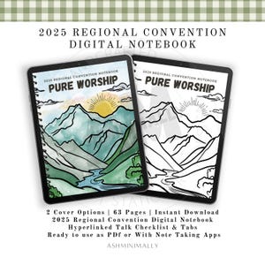 2025 Regional Convention Digital Notebook | JW Christian Ministry and Worship Inspired | PDF | Instant Digital Download