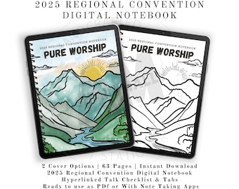2025 Regional Convention Digital Notebook | JW Christian Ministry and Worship Inspired | PDF | Instant Digital Download