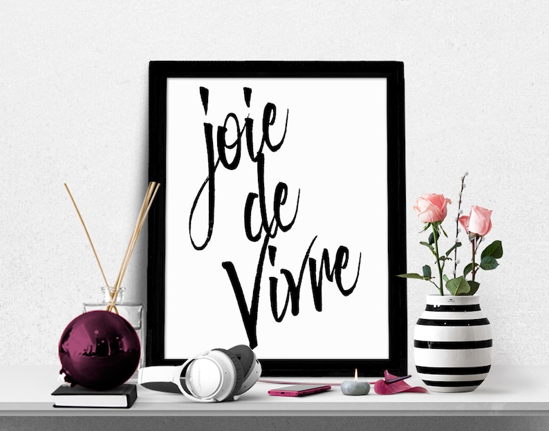 Joie De Vivre French Quote French Home Decor Joy Of Living Etsy Joie De Vivre French Quote French Home Decor Joy Of Living Etsy