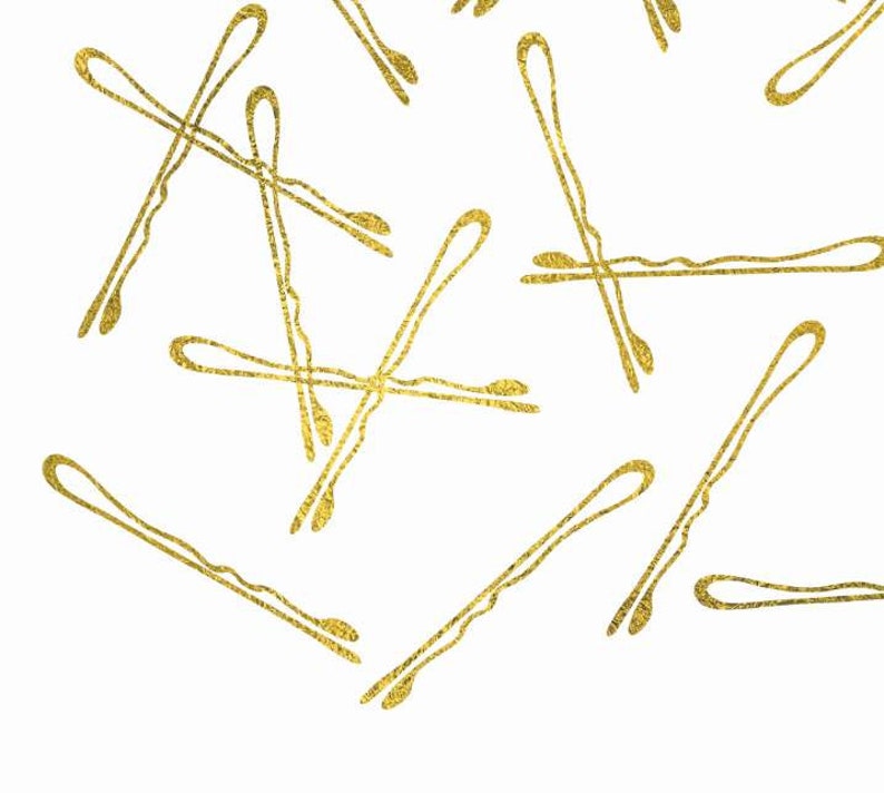Bobby Pins Faux Gold Foil Print Bobby Pin Print Bathroom Etsy