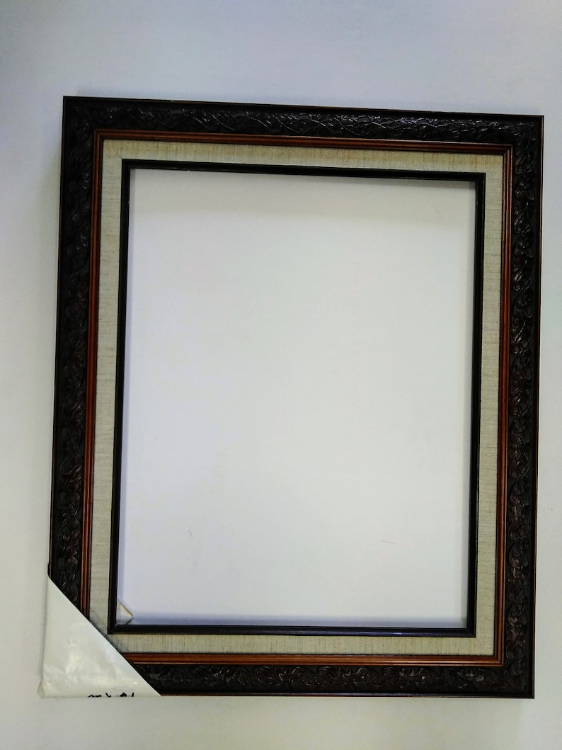 14 X 18 Picture Frame Art Deco Wood Linen Liner Photography Etsy