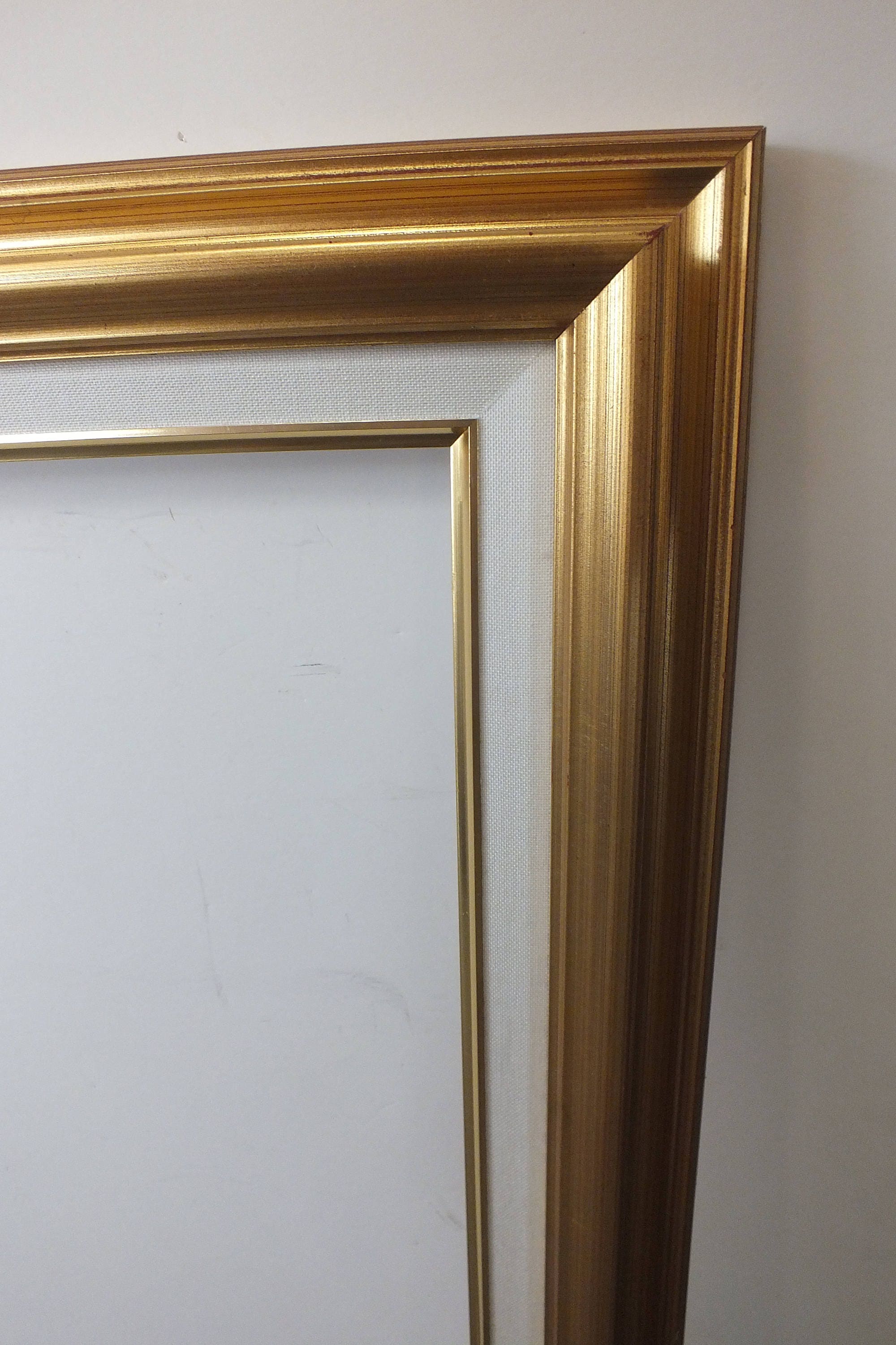 24 x 36 Gold Leaf Linen Liner Picture Frame Etsy